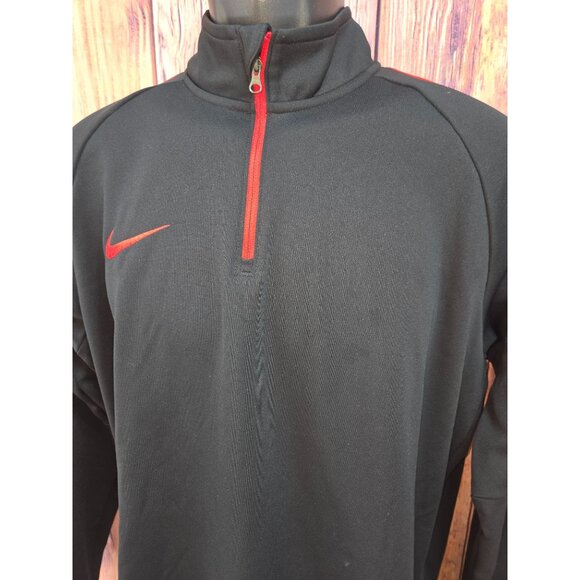 Nike Dri-Fit Black Half-Zip Long Sleeve Pullover Large - Picture 3 of 8